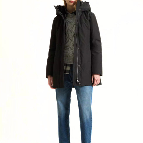 Woolrich Parka Parka Donna Boulder Faux Fur Nero A24 - WOOLRICHCFWWOU0724FRUT0001 - BLK - XS - Francavilla Moda